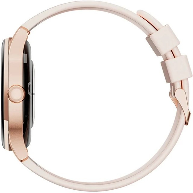 ساعت هوشمند شیائومی مدل QCY Watch Elite با بدنه رویه زینک و بند سیلیکونی