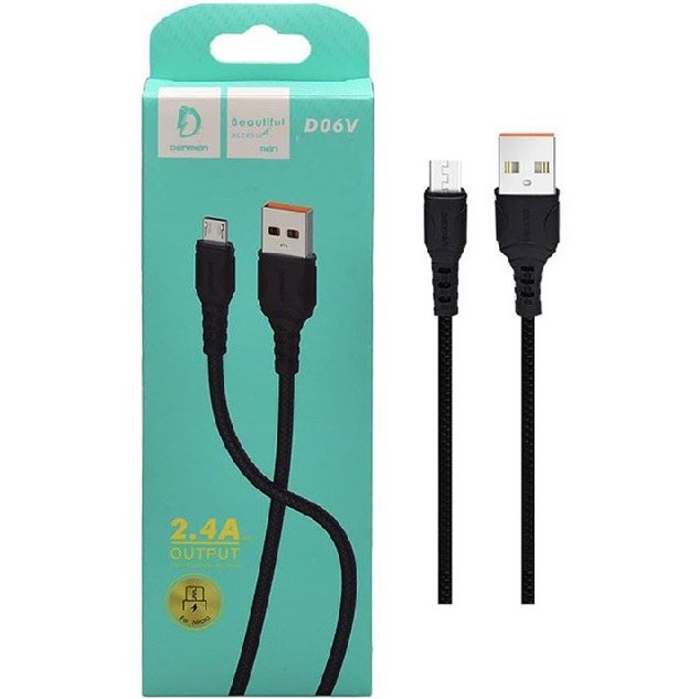 کابل شارژ MicroUSB دنمن مدل D06V طول ۱ متر
